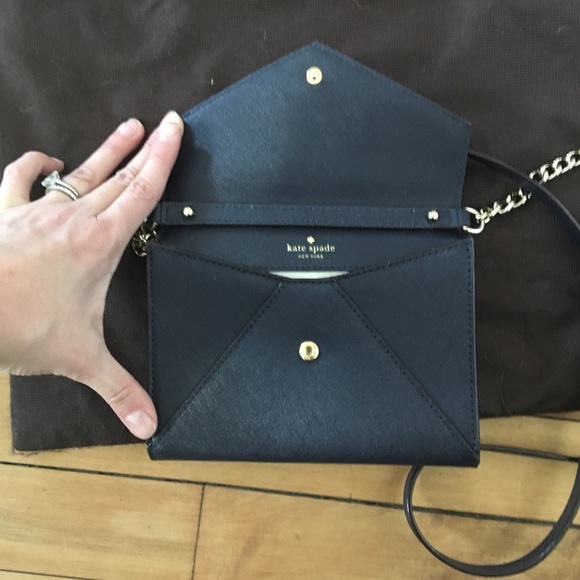Navy grosgrain KATE ♠️ SPADE purse - Picture 6 of 7